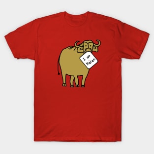 Gold Ox with a Sign for Karen Meme T-Shirt